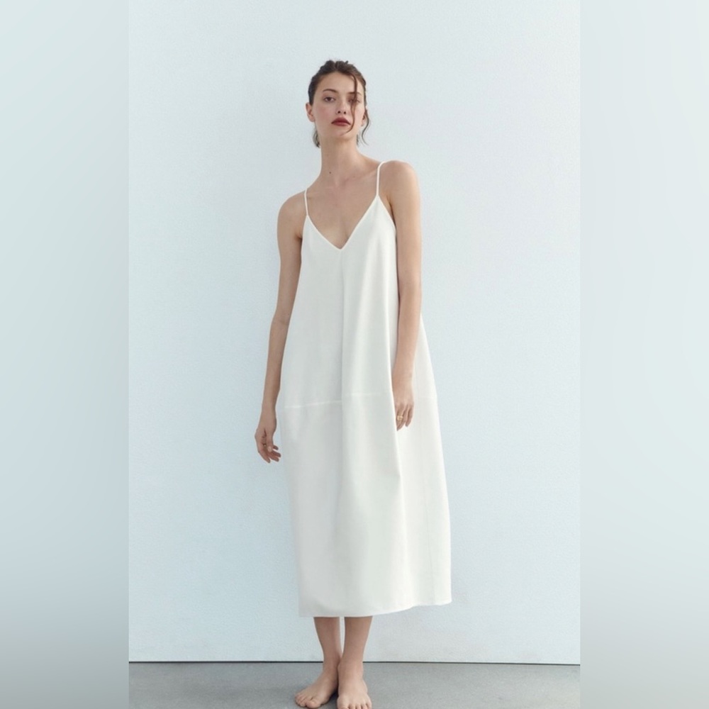 Zara COCOON DRESS. White.